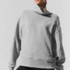 Pull à col montant Hazy - Gris chiné athlétique foncé