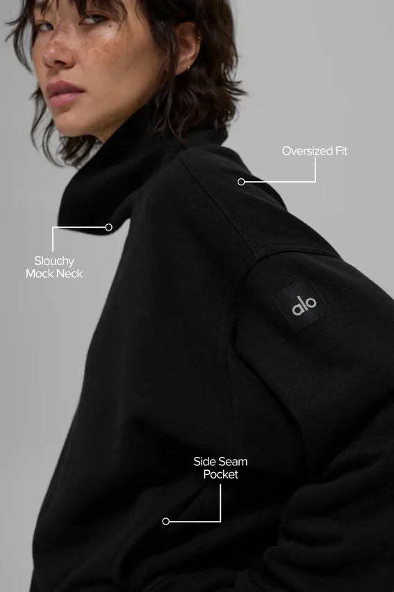 Pull à col montant Hazy - Noir