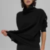 Pull à col montant Hazy - Noir