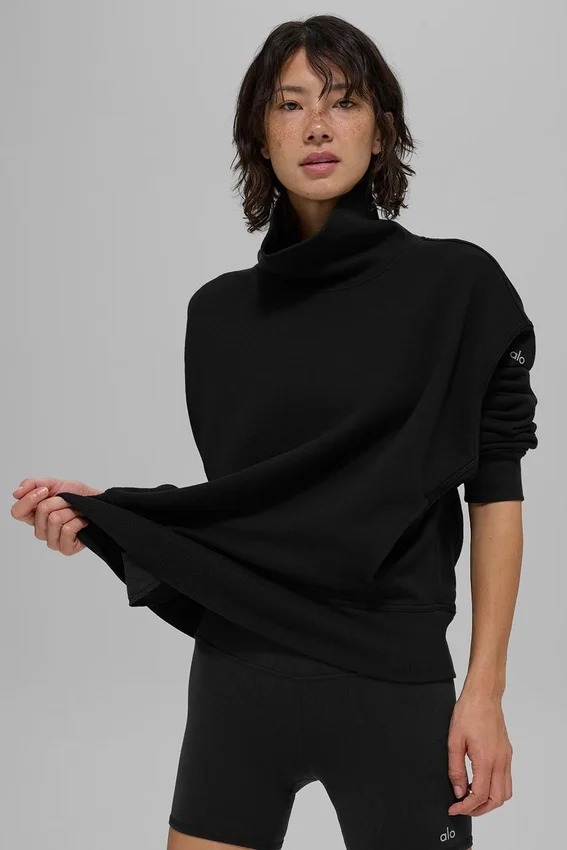Pull à col montant Hazy - Noir