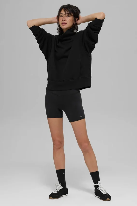 Pull à col montant Hazy - Noir