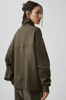Pull à col montant Hazy – Olive Tree