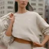 Pull à col rond Accolade - Avoine chiné