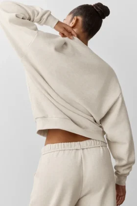 Pull à col rond Accolade – Avoine chiné
