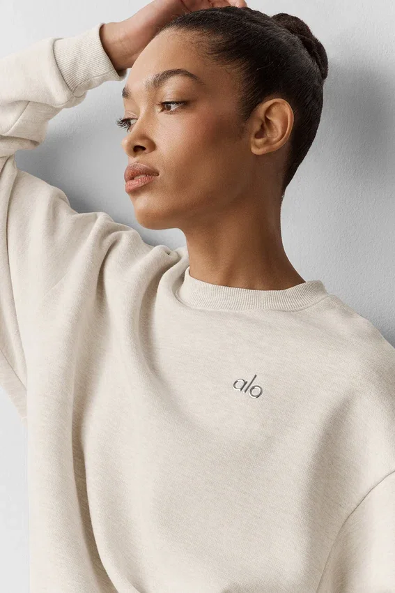Pull à col rond Accolade - Avoine chiné