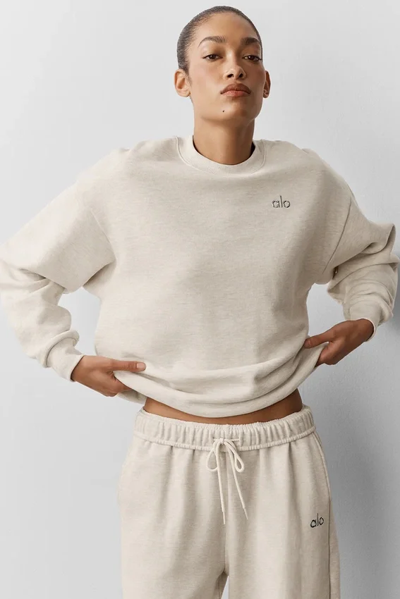 Pull à col rond Accolade - Avoine chiné