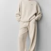 Pantalon de jogging Accolade à coupe droite - Avoine chiné