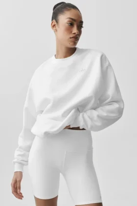 Pull à col rond Accolade - Blanc