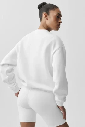 Pull à col rond Accolade – Blanc