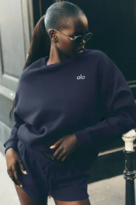 Pull à col rond Accolade - Bleu marine