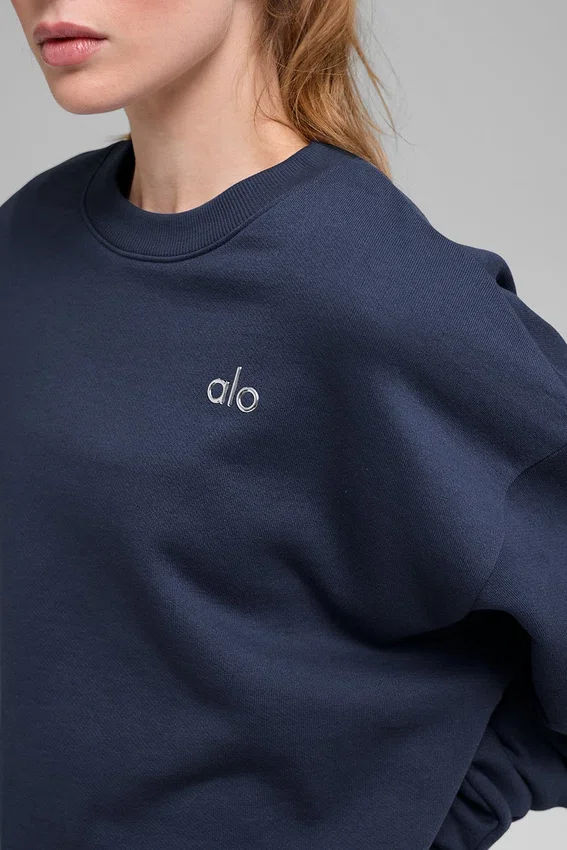 Pull à col rond Accolade - Bleu marine