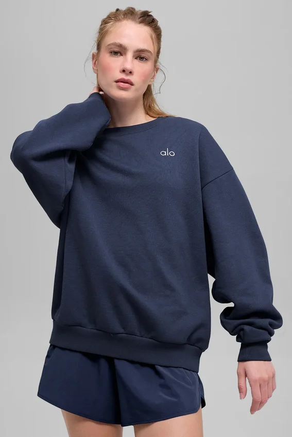 Pull à col rond Accolade - Bleu marine