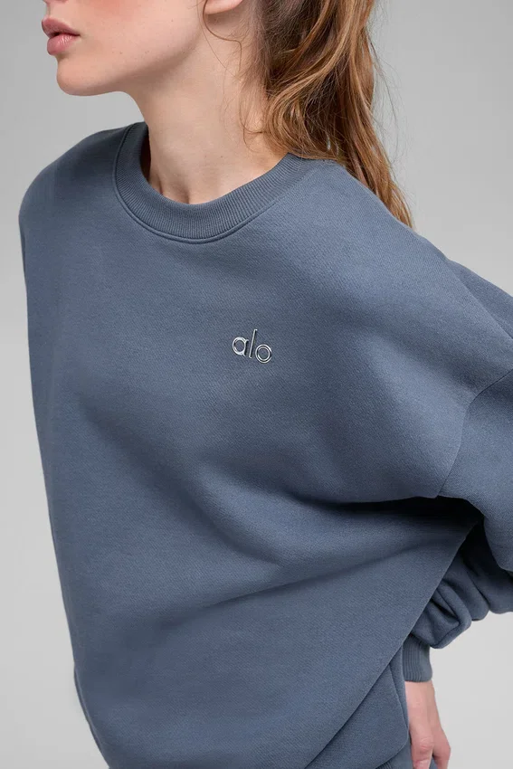 Pull à col rond Accolade - Bleu pierre