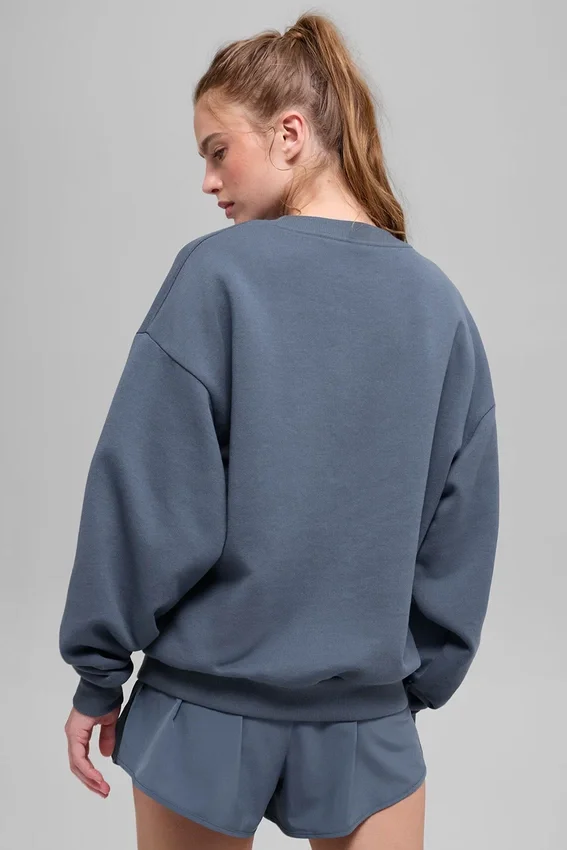 Pull à col rond Accolade - Bleu pierre