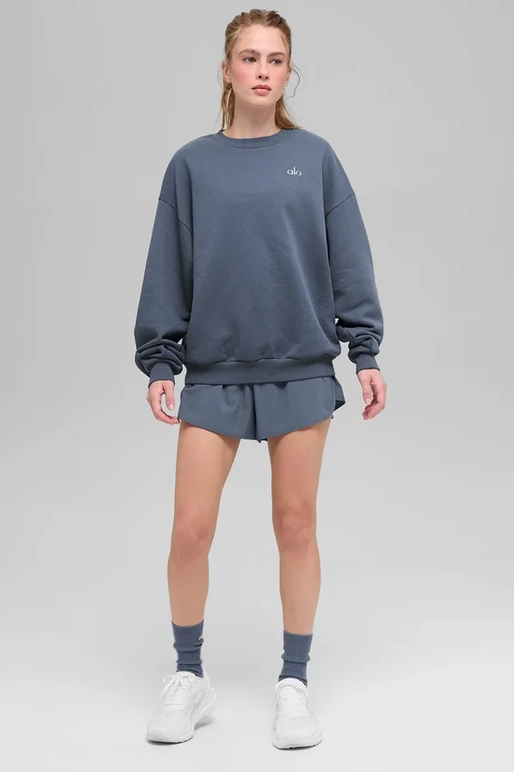 Pull à col rond Accolade - Bleu pierre
