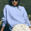Pull à col rond Accolade - Bleu Provence clair