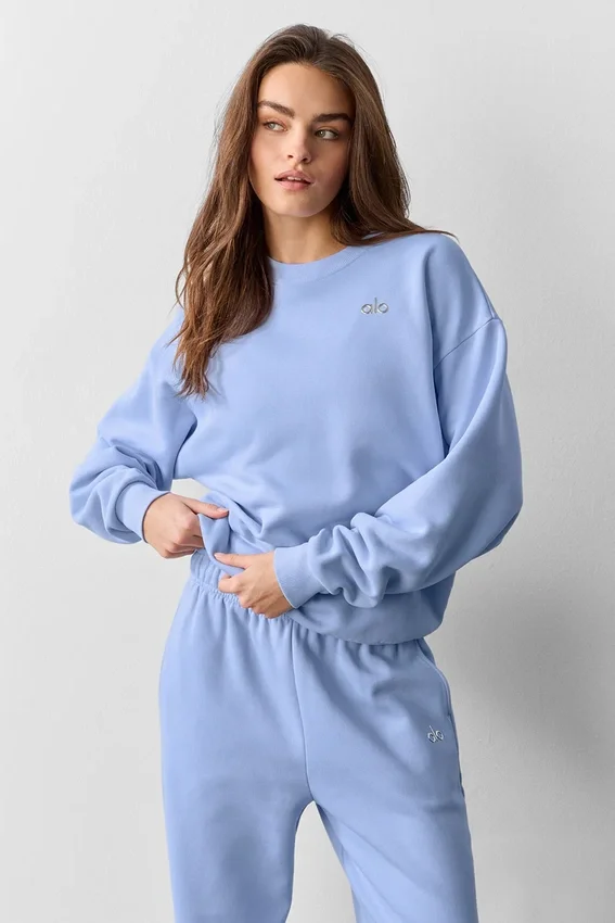 Pull à col rond Accolade - Bleu Provence clair