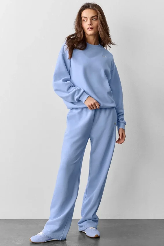 Pull à col rond Accolade - Bleu Provence clair