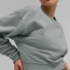 Pull à col rond Accolade court - Gris lunaire