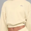 Pull à col rond Accolade court - Jaune bougie