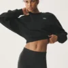 Pull à col rond Accolade court - Noir
