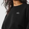 Pull à col rond Accolade court - Noir