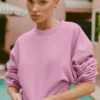Pull à col rond Accolade court - Rose bonbon