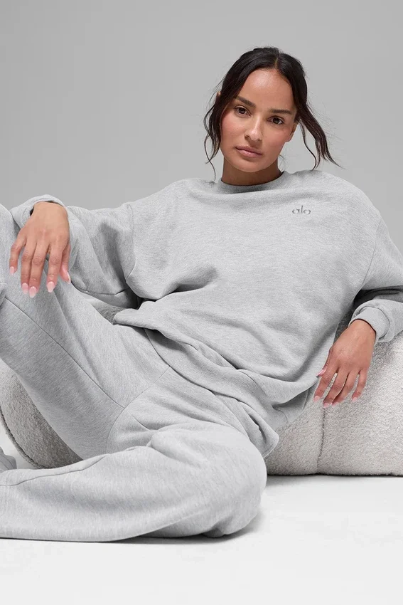 Pull à col rond Accolade - Gris chiné athlétique