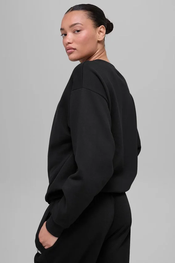 Pull à col rond Accolade - Noir