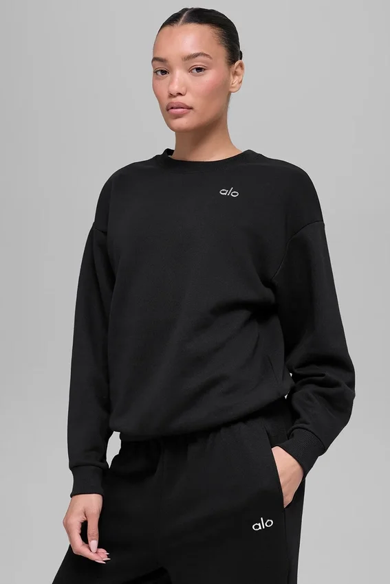 Pull à col rond Accolade - Noir