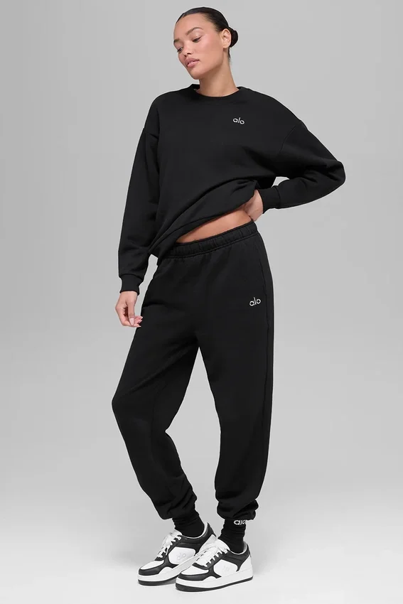 Pull à col rond Accolade - Noir