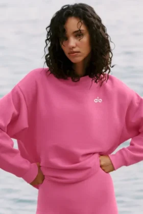 Pull à col rond Accolade - Rose paradis