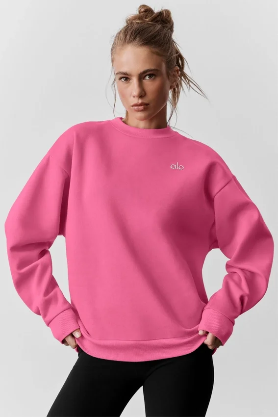 Pull à col rond Accolade - Rose paradis