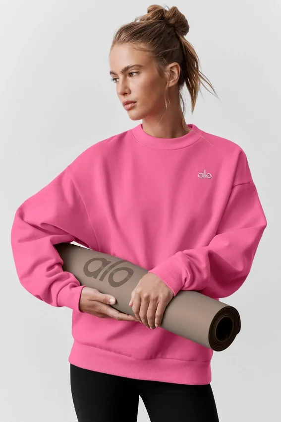 Pull à col rond Accolade - Rose paradis