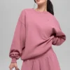 Pull à col rond Accolade - Rose sauvage