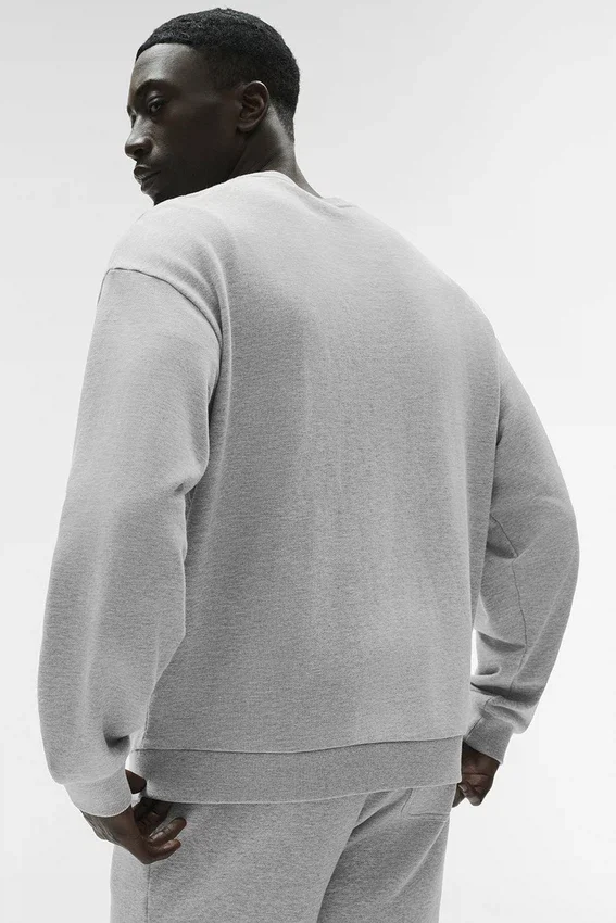Pull à col rond Chill - Gris chiné athlétique
