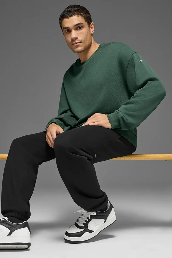 Pull à col rond Chill - Vert trèfle