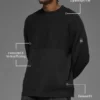 Pull à col rond en maille côtelée Domain Shift - Noir