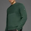 Pull à col rond en maille côtelée Domain Shift - Vert trèfle