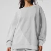Pull à col rond Make Waves - Gris chiné athlétique ton sur ton