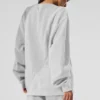 Pull à col rond Make Waves - Gris chiné athlétique ton sur ton