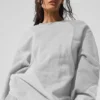 Pull à col rond Make Waves - Gris chiné athlétique ton sur ton