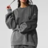 Pull à col rond Make Waves – Gris chiné foncé ton sur ton