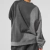 Pull à col rond Make Waves – Gris chiné foncé ton sur ton