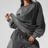 Pull à col rond Make Waves – Gris chiné foncé ton sur ton