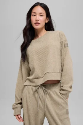Pull à col rond Muse – Gravel Heather
