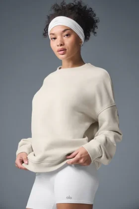 Pull à col rond épais Renown - Beige
