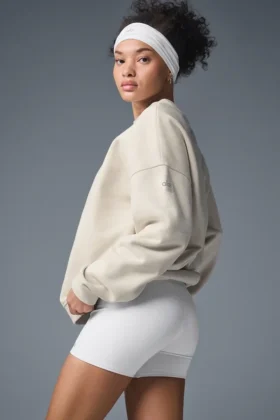 Pull à col rond épais Renown – Beige