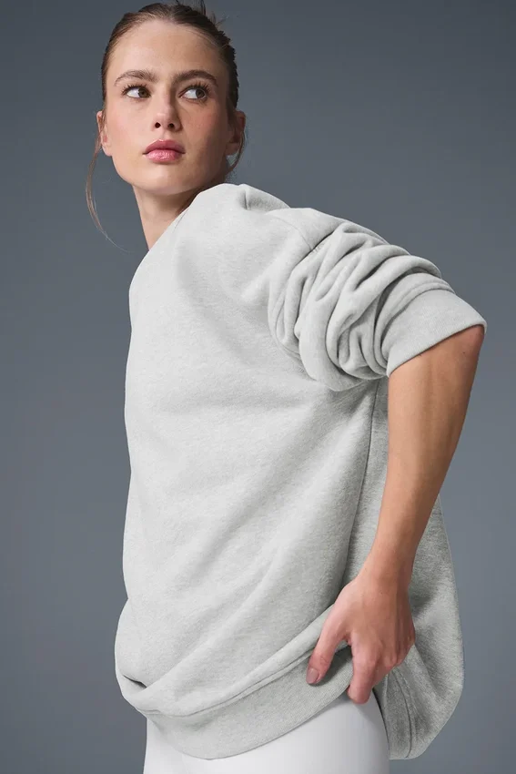 Pull à col rond épais Renown - Gris chiné athlétique