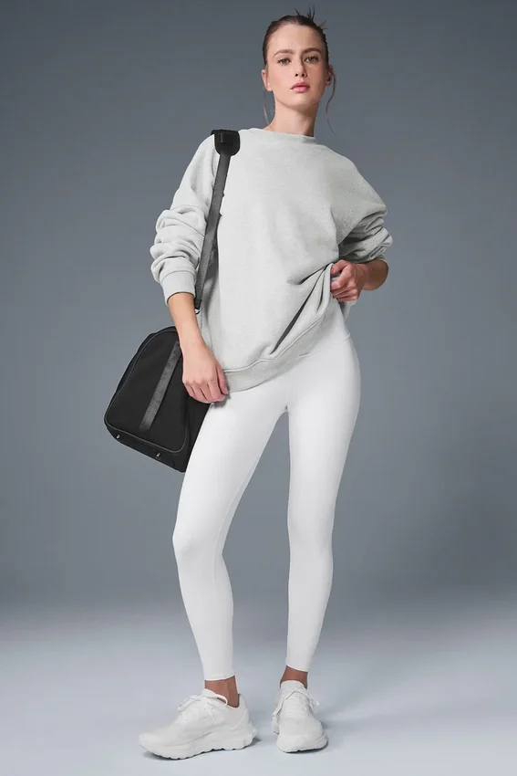 Pull à col rond épais Renown - Gris chiné athlétique